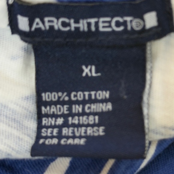 Architect Boxy Short Sleeve Tee in White and Yellow - Picture 3 of 3